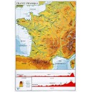 Carte géographique de France souple 70x102 cm