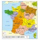 Carte de France physique et administrative 13 Nouvelles Régions
