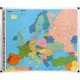 Carte de l'Europe plastifiée magnétique 124x103 cm