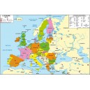 Carte de l’Europe des 27 102x70 cm