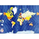 Carte du monde politique souple Blay Foldex