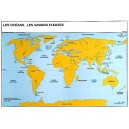 Océans et grands fleuves du monde 102x70 cm